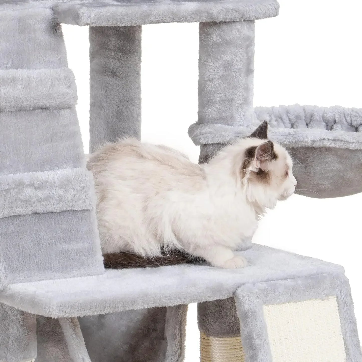Cat Tree, Cat Tower for Indoor Cats,Multi-Level Cat Furniture Condo for Cats with Padded Plush Perch, Cozy Basket