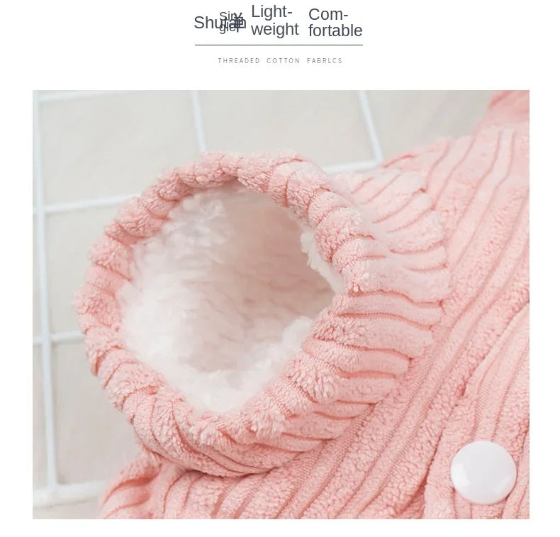 Warm Winter Clothes for Kittens Cute Bunny Appearance Cat Clothes Puppy Cute Coat Cats Dog Supplies Pet Products Home Garden