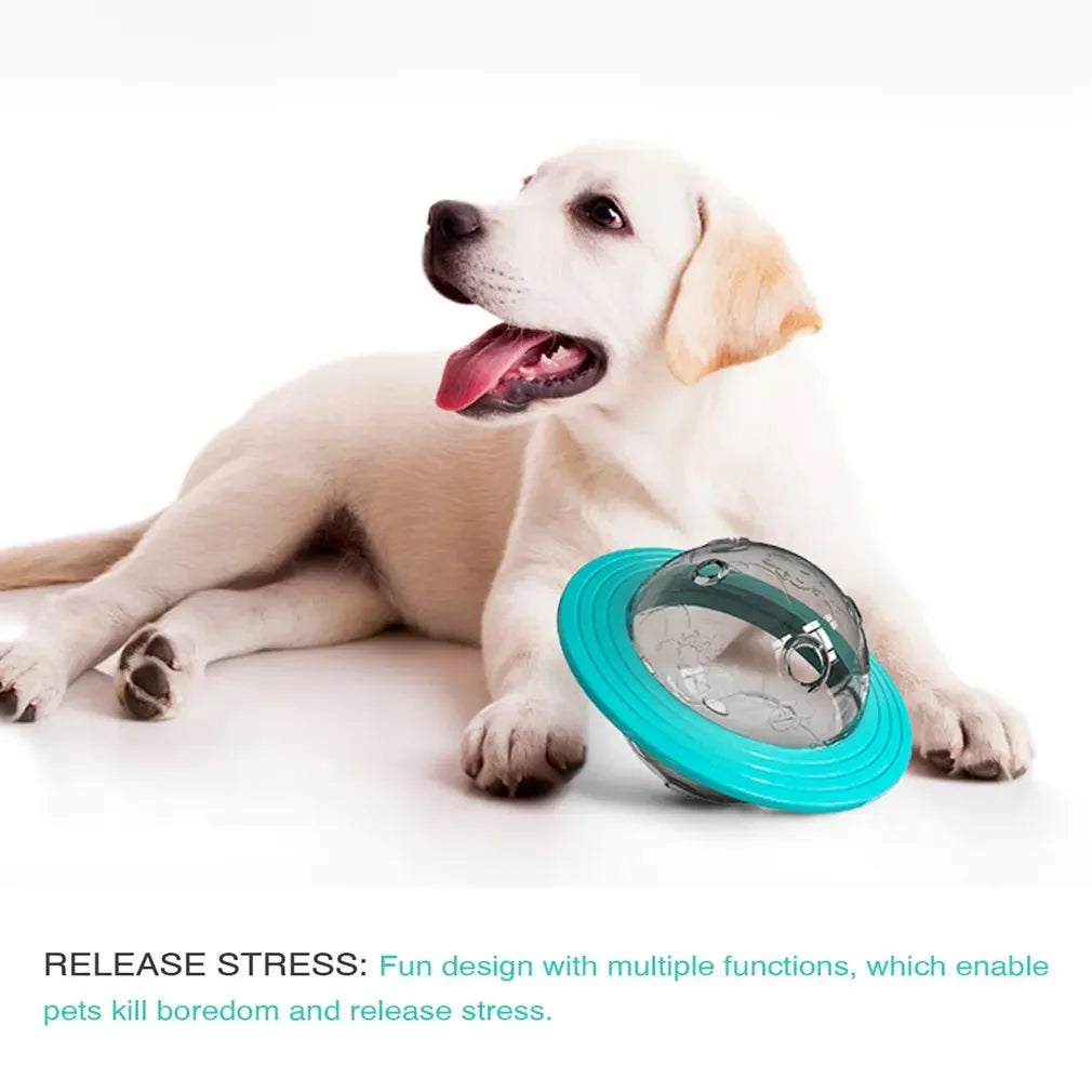 Flying Saucer Dog Game Flying Discs Toys Cat Chew Leaking Slow Food Feeder Ball Puppy IQ Training Toy Anti Choke Puzzle Dogs