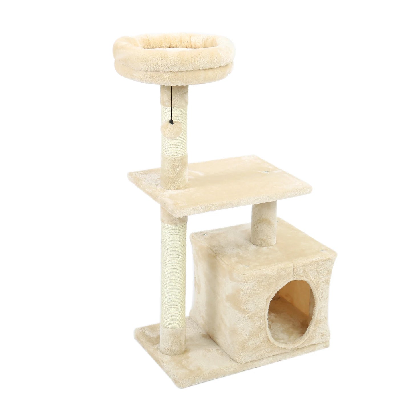 Small Cat Tree with Sisal Scratching Posts, Top Perch, Cozy Condo, Cat Tower for Indoor Cats, Cat Accessories, Scraper for Cats