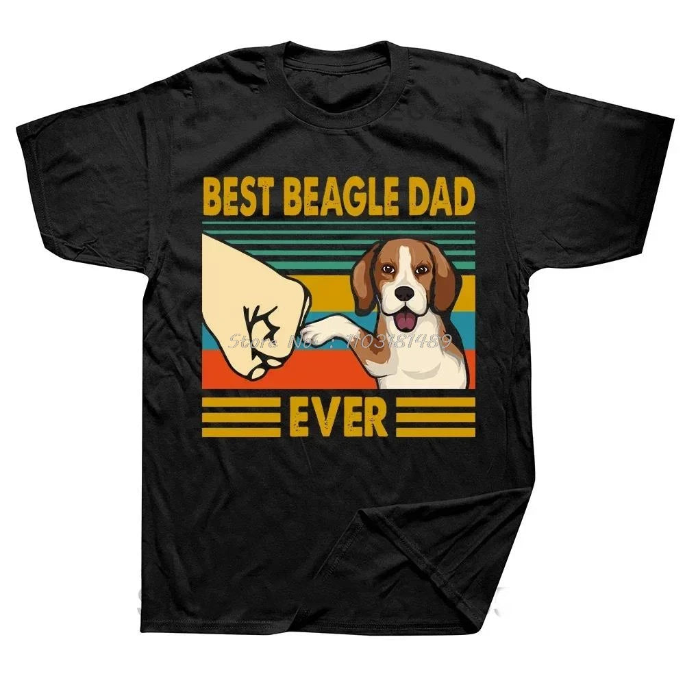 Funny Beagle Dog Love Cute Dog Mom Fathers Day Puppy T Shirt Men Cotton Tshirt Short Sleeve Swimming T-shirt Unisex Tops Tees