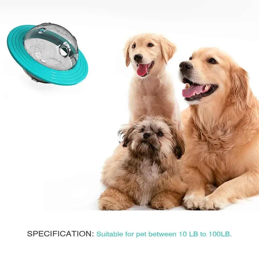 Flying Saucer Dog Game Flying Discs Toys Cat Chew Leaking Slow Food Feeder Ball Puppy IQ Training Toy Anti Choke Puzzle Dogs