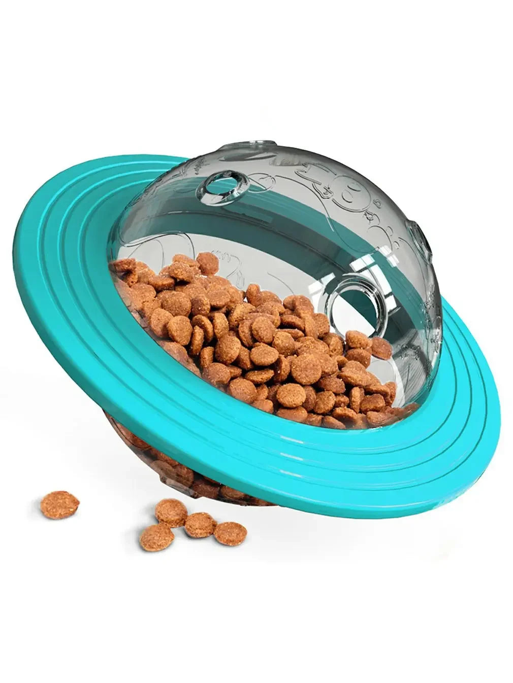 Flying Saucer Dog Game Flying Discs Toys Cat Chew Leaking Slow Food Feeder Ball Puppy IQ Training Toy Anti Choke Puzzle Dogs