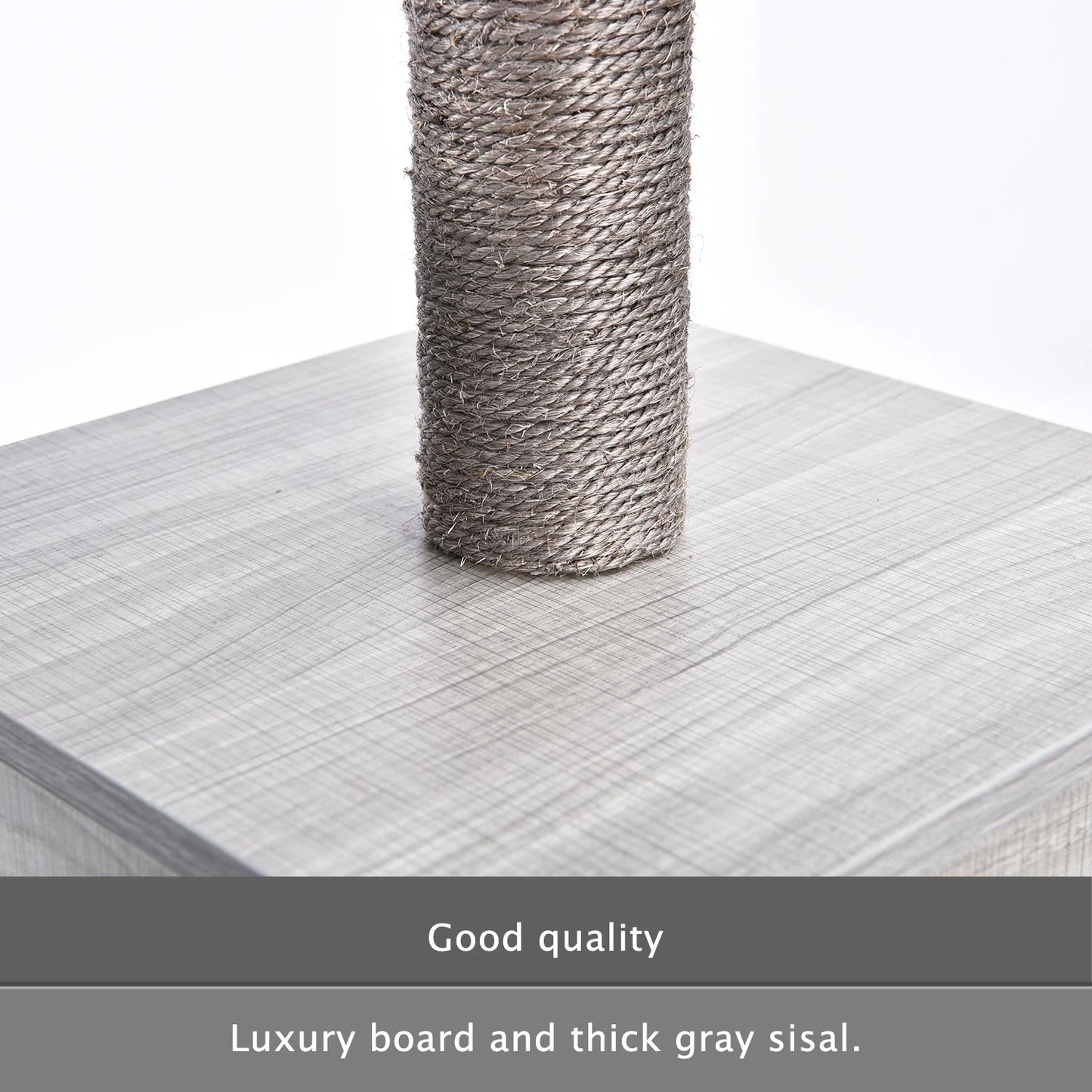 Wood Cat Scratcher Luxury Cat Tree Condo Kitten Nest Climbing Tower with Scratching Post Cat Toys Playing Platform House