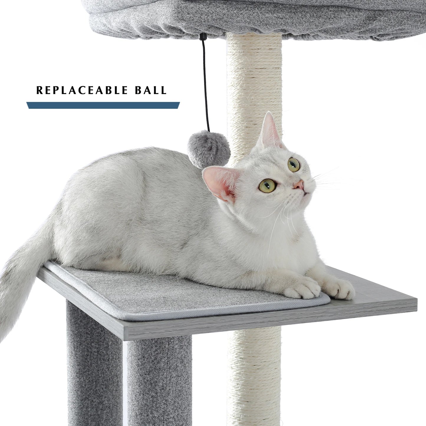 Wood Cat Scratcher Luxury Cat Tree Condo Kitten Nest Climbing Tower with Scratching Post Cat Toys Playing Platform House