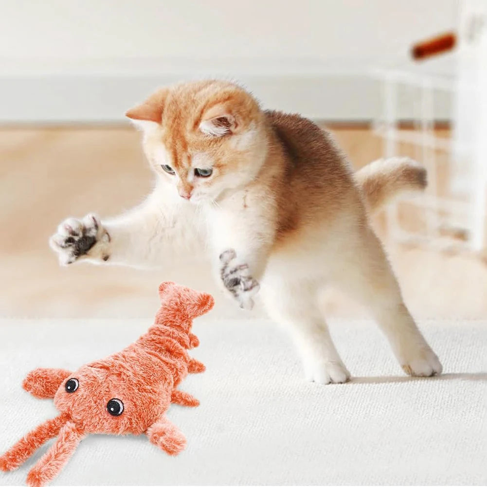Floppy Lobster Interactive Dog Toy Funny Interactive Dog Plush Toy Floppy Lobster Pet Squeak Toys for Small Medium Large Dogs