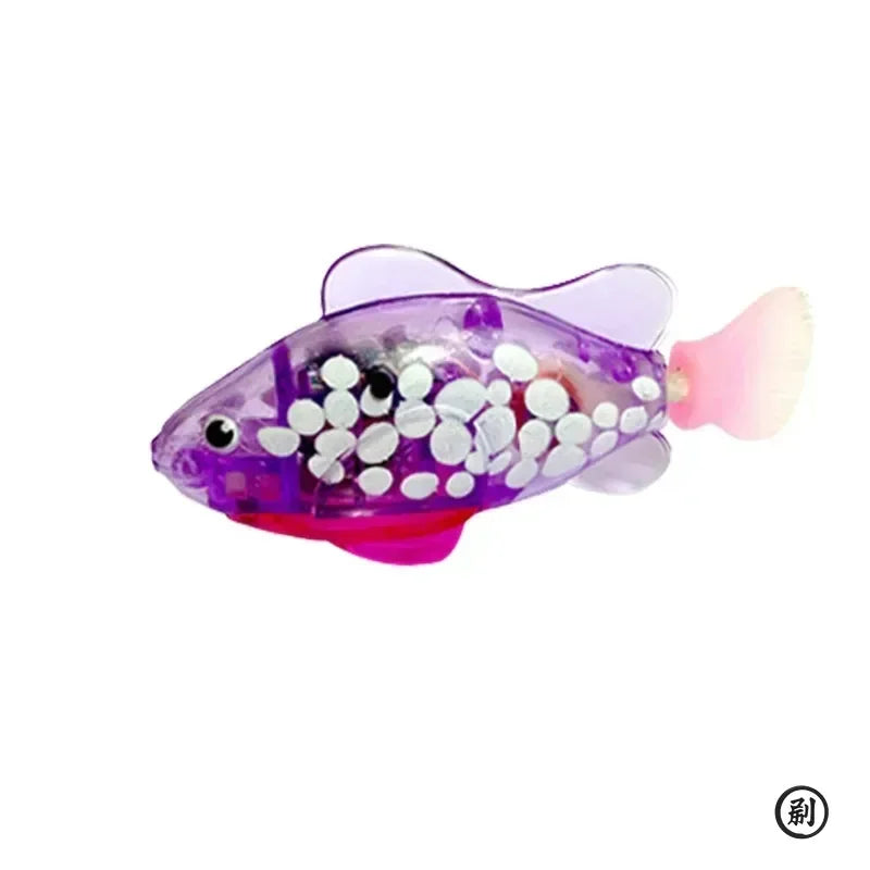 Cat Toy LED Inductive Interactive Swimming Robot Fish Toys Glowing Electric Fishs Stimulate Kitten Hunting Instinct Pet Products