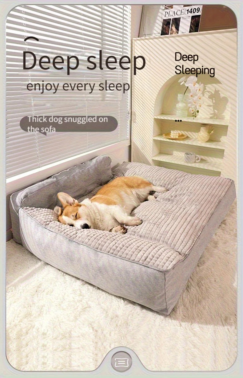 47.2x35.4inchLarge Dog Winter Warm Bed Extra Large Deep Sleep for Big Breeds, Universal for Small Medium Large Dogs Soft Pet Mat