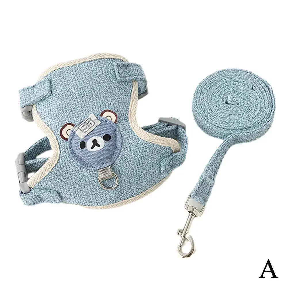 Undershirt Style Pet Leash Adjustable Cat Dog Harness Breathable Leash Convenient Pet Vest For Small Dog Cat Supplies Dog vest