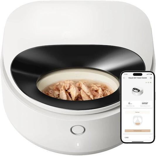 Automatic Cat Feeder Wet Food Refrigerated New Control,Semiconductor Cooling&Chills Wet Food Dispenser,Timed Auto Pet Feeder