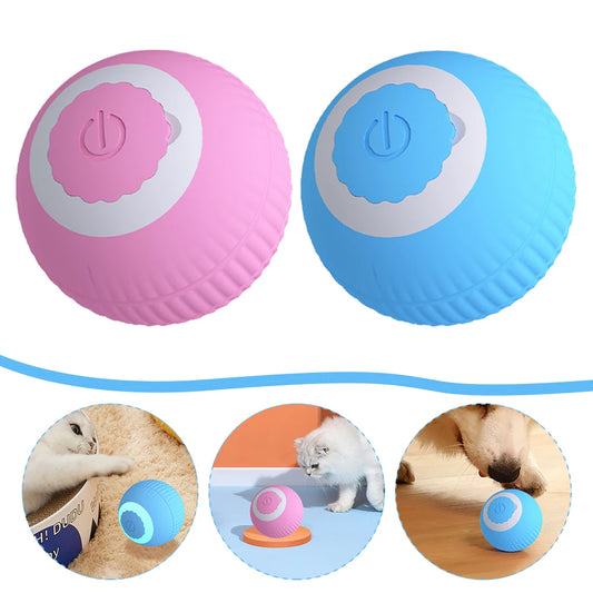 Electric Cat Ball Toys USB Rechargeable Smart Interactive Cat Toy for Cats Training Self-moving Kitten Toys for Indoor Playing