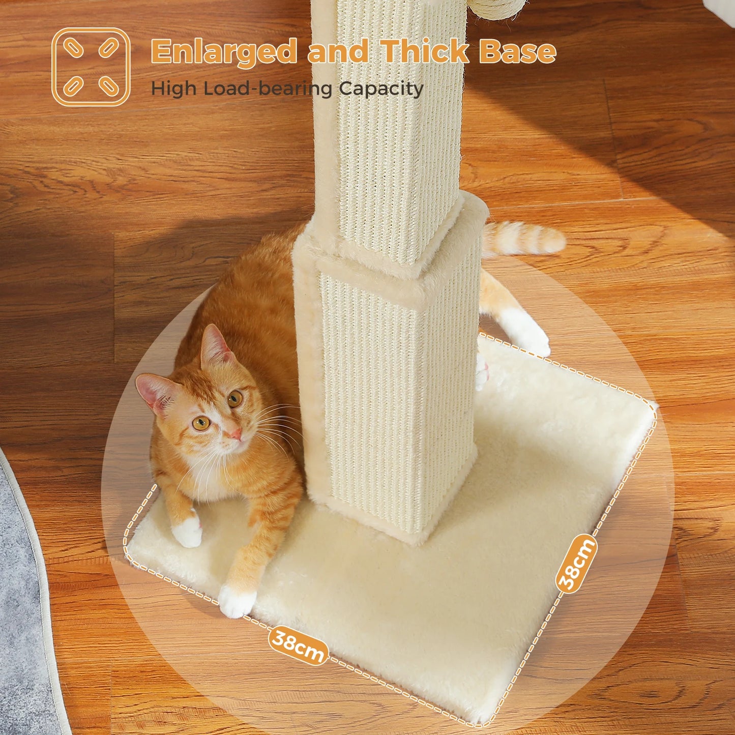 80CM Cat Scratching Post for Indoor Cat Scratcher with Nature Sisal Ball Tall Scratching Post for Large Cats Kitten Pet Toys