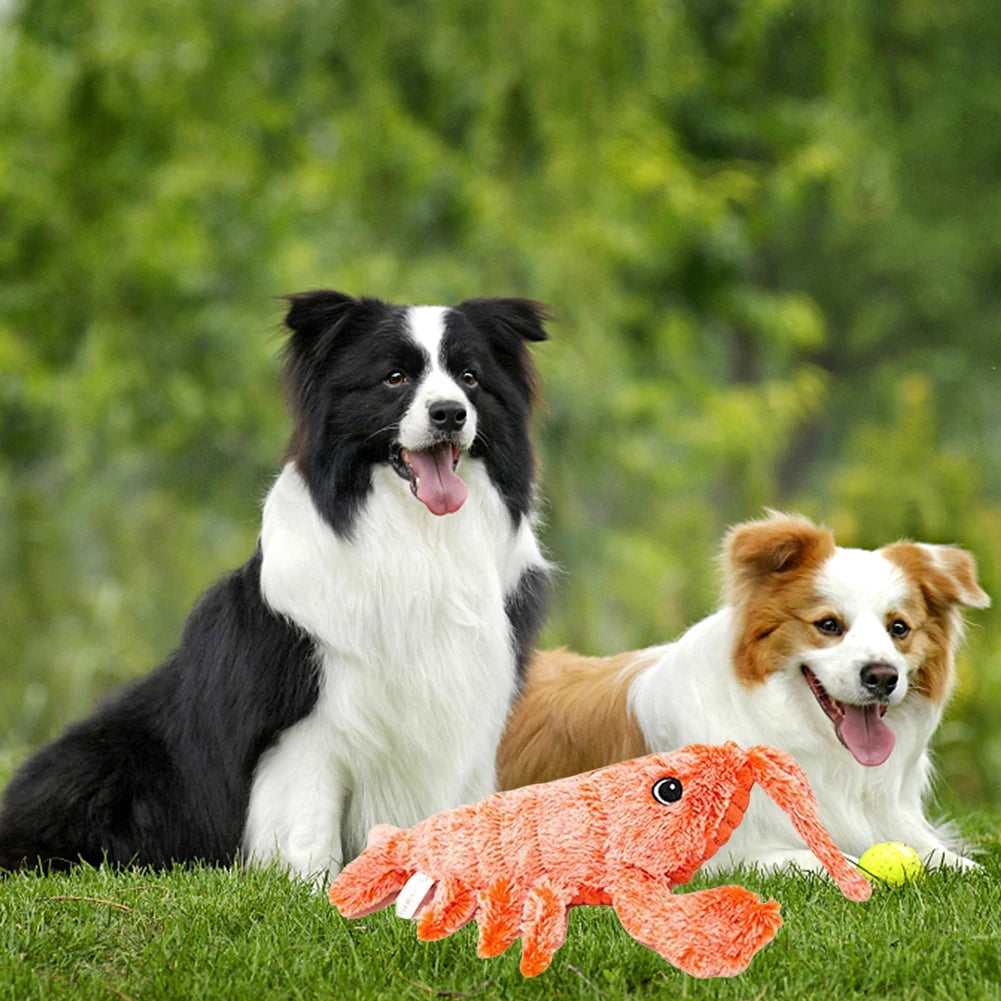 Floppy Lobster Interactive Dog Toy Funny Interactive Dog Plush Toy Floppy Lobster Pet Squeak Toys for Small Medium Large Dogs