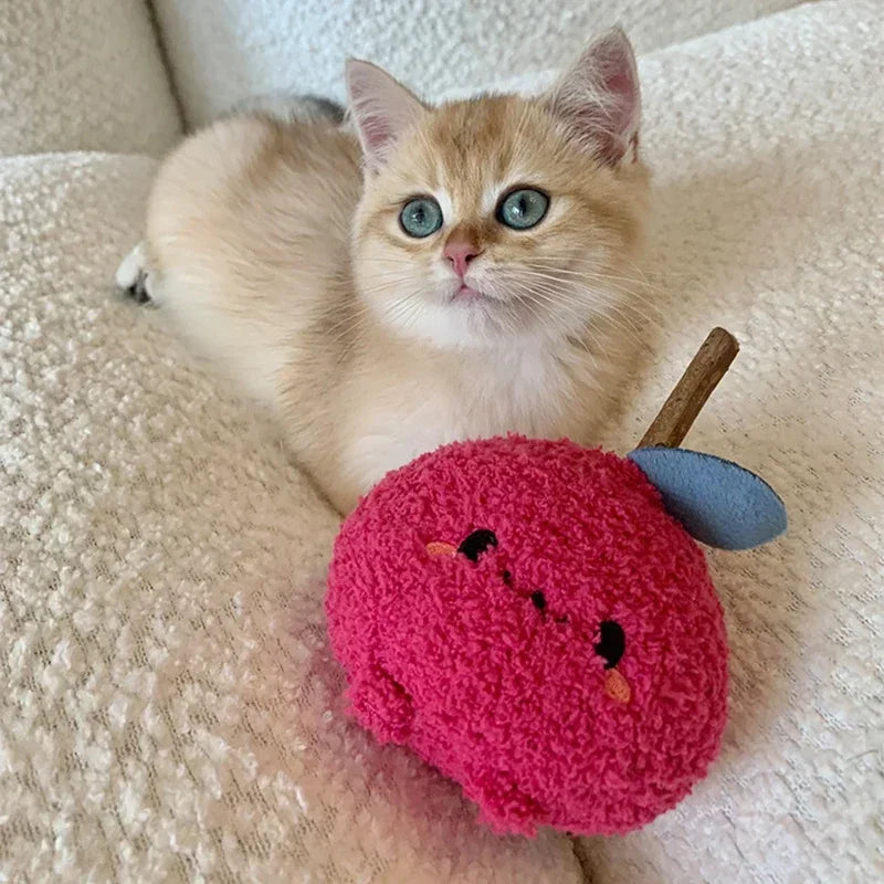 Plush Cat Toy Silvervine Cat Grinding Toys Funny Interactive Pet Kitten Chewing Toy Bite Self-Healing Toy for Cats Teeth Toys
