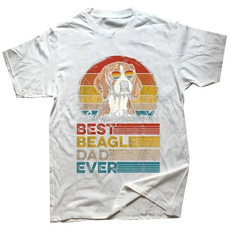 Funny Beagle Dog Love Cute Dog Mom Fathers Day Puppy T Shirt Men Cotton Tshirt Short Sleeve Swimming T-shirt Unisex Tops Tees