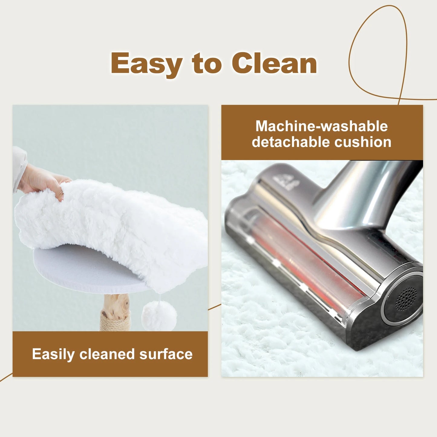 Flower Cat Tree for Indoor Cats Modern Wood Cat Tower with 2 Perches Sisal Scratching Post Scraper for Cat Accessories Cat Toys