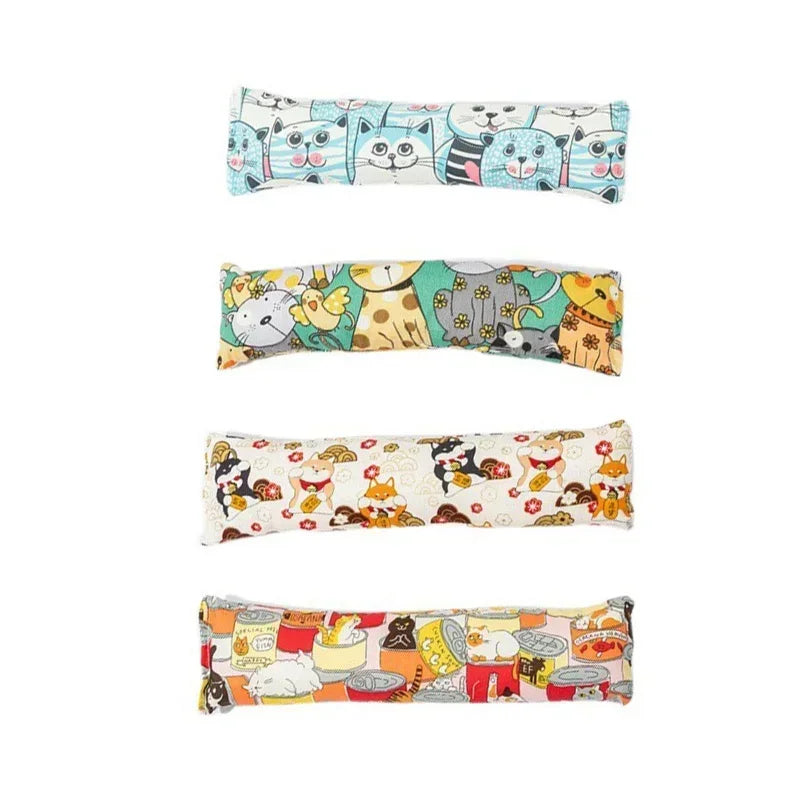 Catnip Kicker Pillow Toys Interactive Cat Kicker Chew Gift Toy Bite Resistant Catnip Toy for Kitten, Catnip Filled Cartoon Mice