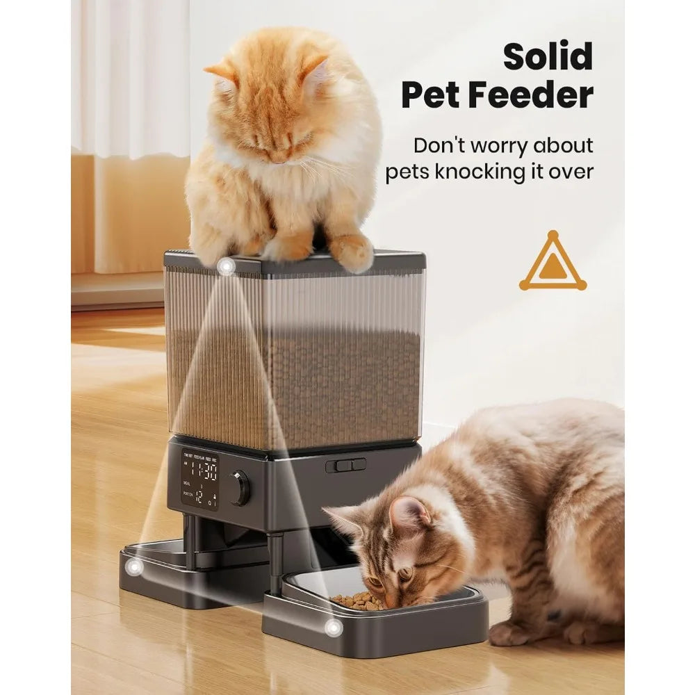 Automatic Cat Feeder for 2 Cats, 20 Cups/5L Automatic Cat Food Dispenser for Small Pets Indoor, Timed Cat Feeder for Dry Food