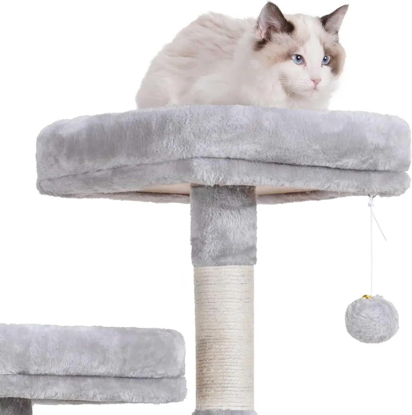 Cat Tree, Cat Tower for Indoor Cats,Multi-Level Cat Furniture Condo for Cats with Padded Plush Perch, Cozy Basket