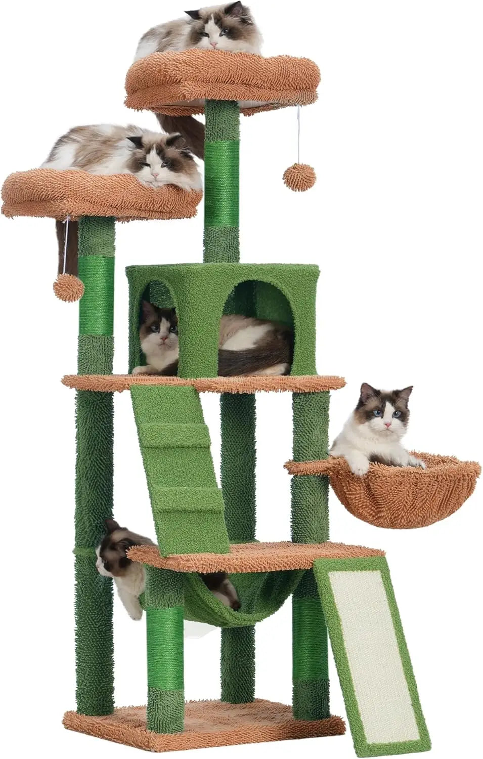 Cat Tree, Cat Tower for Indoor Cats,Multi-Level Cat Furniture Condo for Cats with Padded Plush Perch, Cozy Basket