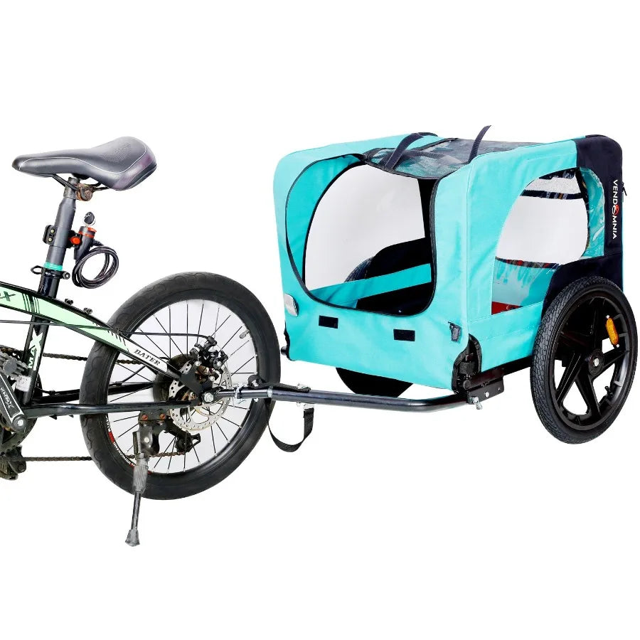 Light Green Foldable Pet Jng Stroller Dog Carriers Bicycle Trailer Pet Dog Cat Bike Trailer