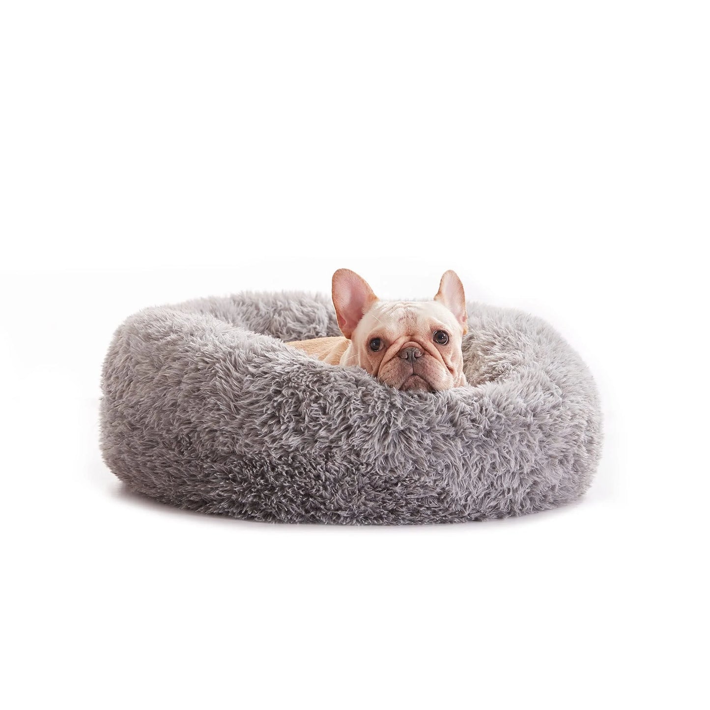 Dog Beds for Large Dogs, Calming Donut Dog Bed, Round Fluffy Dog Beds, Big Plush Pet Bed for Dogs Up to 80Lbs, 34inch