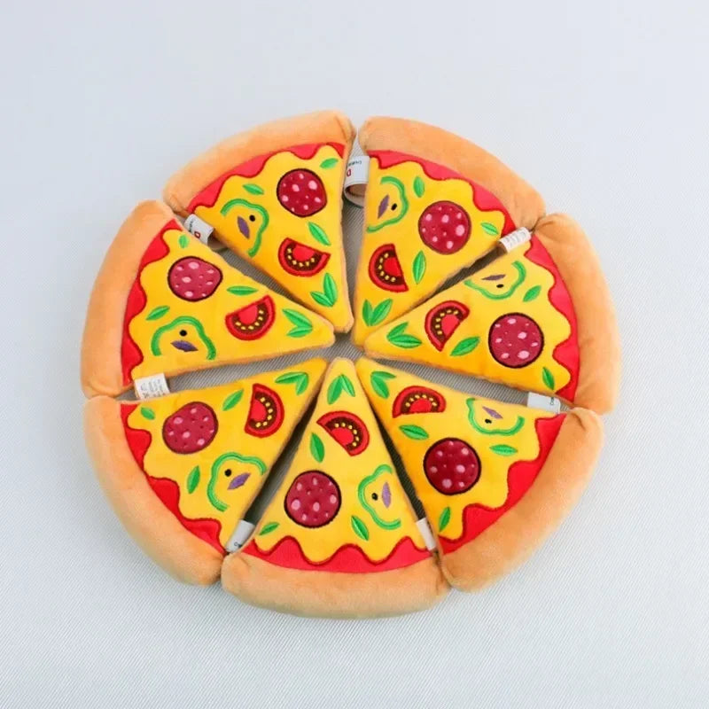 Supet pet sounding toy plush pizza resistant to chewing and molar training