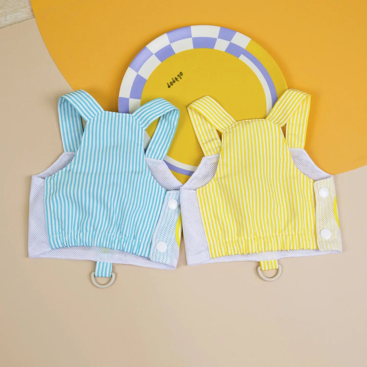 Pet Dog Harness Vest Summer Breathable Puppy Accessories Blue Yellow Dog Harnesses With Leash Kitten Chest Strap Leash Set XXL
