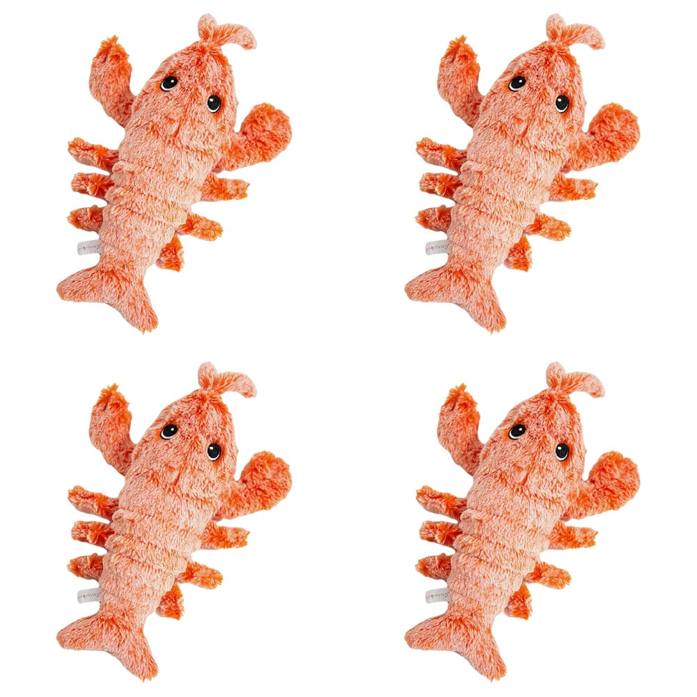 Floppy Lobster Interactive Dog Toy Funny Interactive Dog Plush Toy Floppy Lobster Pet Squeak Toys for Small Medium Large Dogs