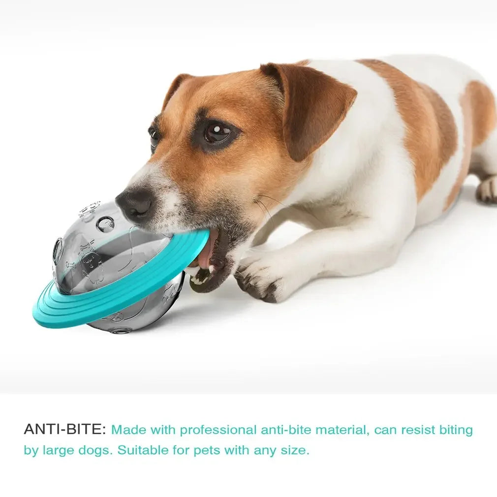 Flying Saucer Dog Game Flying Discs Toys Cat Chew Leaking Slow Food Feeder Ball Puppy IQ Training Toy Anti Choke Puzzle Dogs