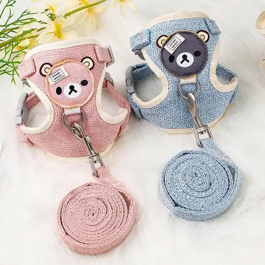 Undershirt Style Pet Leash Adjustable Cat Dog Harness Breathable Leash Convenient Pet Vest For Small Dog Cat Supplies Dog vest