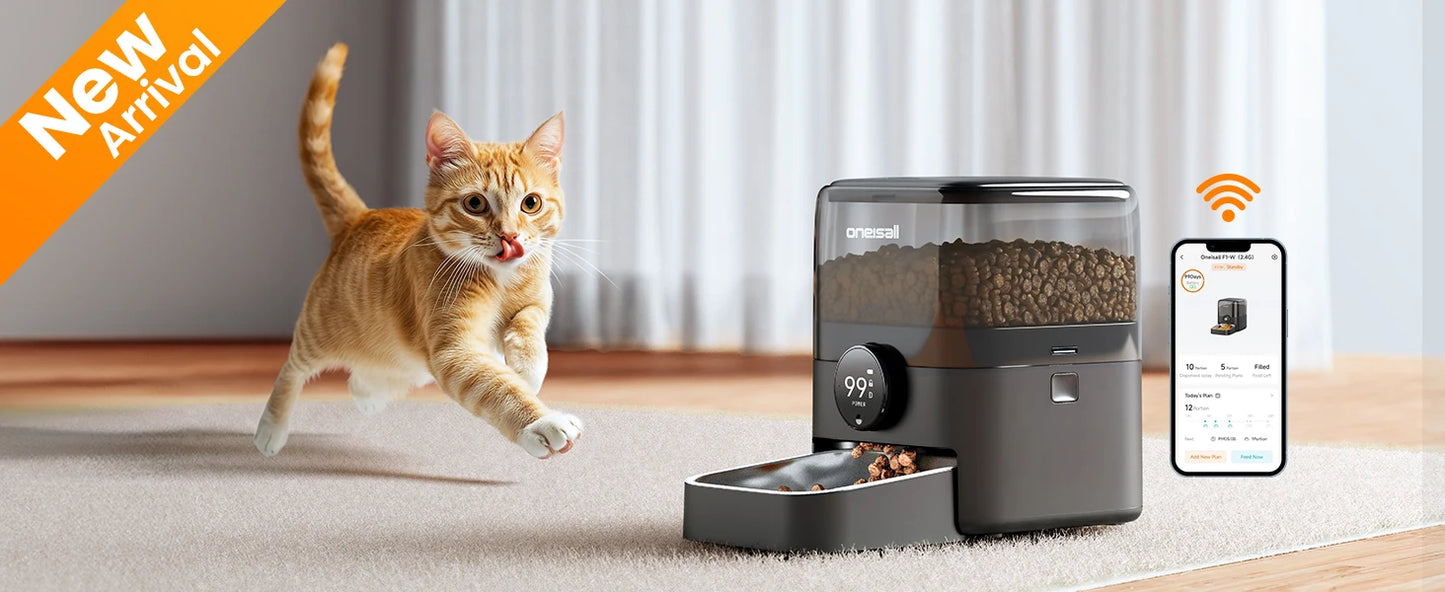 Automatic Cat Feeder for 2 Cats, 20 Cups/5L Automatic Cat Food Dispenser for Small Pets Indoor, Timed Cat Feeder for Dry Food