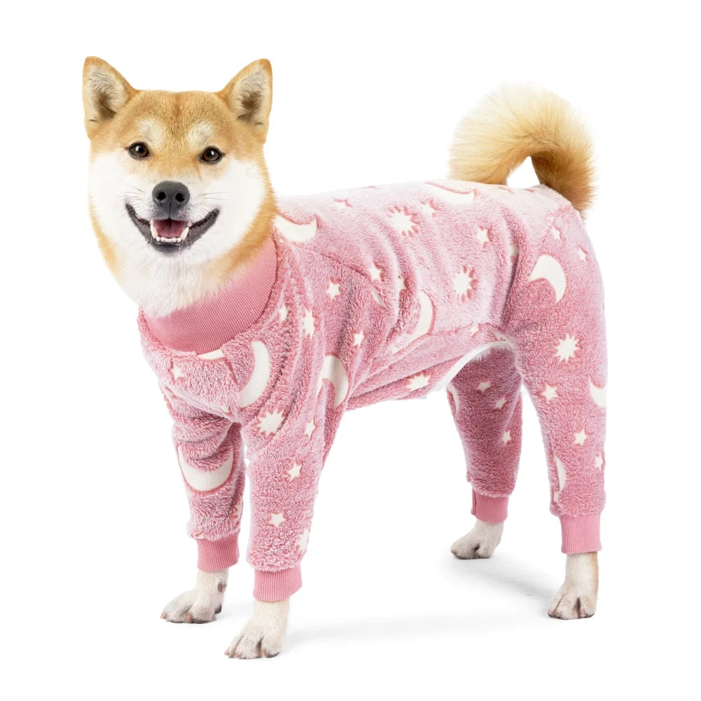Winter Pet Dog Jumpsuit Clothes Warm Fleece Puppy Dog Pajamas Pet Overalls Costumes For Small Medium Large Dogs French Bulldog