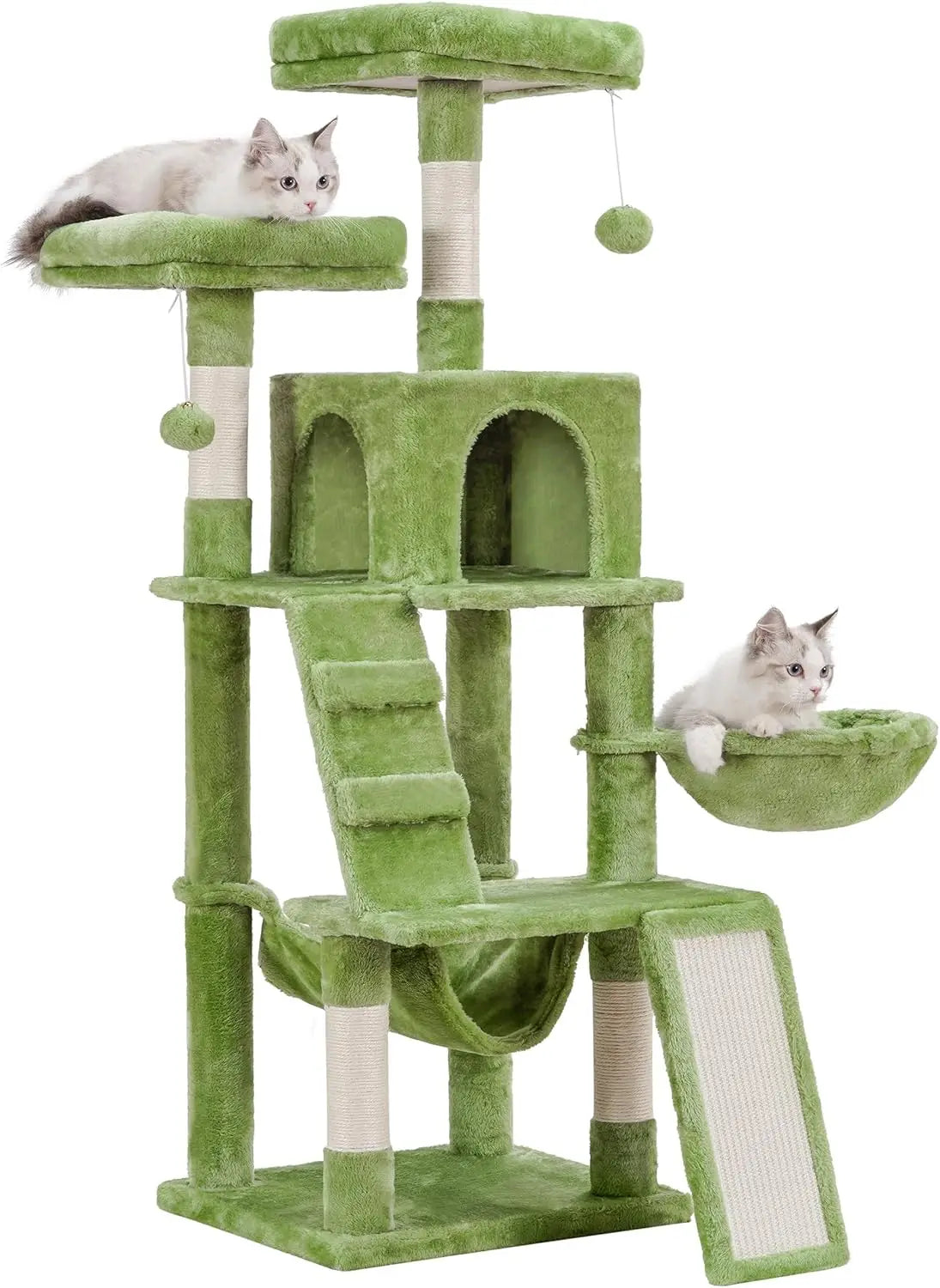 Cat Tree, Cat Tower for Indoor Cats,Multi-Level Cat Furniture Condo for Cats with Padded Plush Perch, Cozy Basket