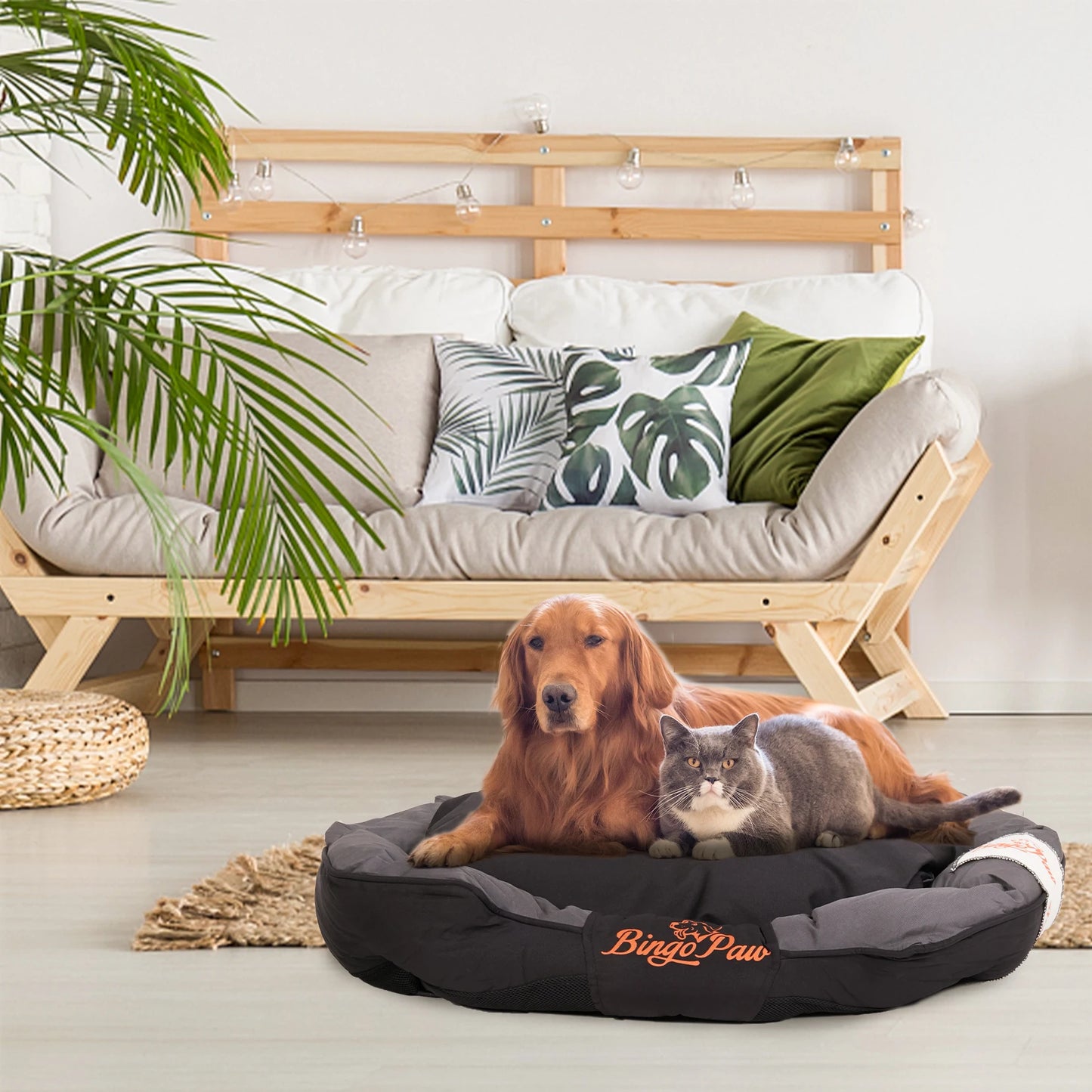 L XL XXL Dog Bed for All Season Pet Calming Sleeping Mat Sofa Pet Kennel Cushion with Removable Cushion  Oxford Cover