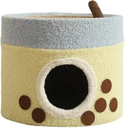 Masterpiece  Cat Climbing Frame Cat Shelter Winter Warm Double-Layer Sisal Closed Safe House Cat Bed for Cats and Kittens to Sle