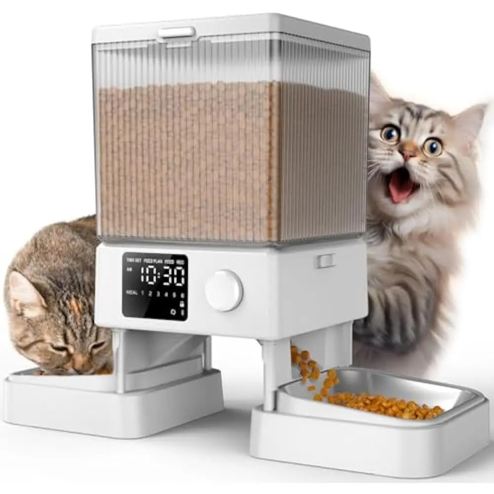 Automatic Cat Feeder for 2 Cats, 20 Cups/5L Automatic Cat Food Dispenser for Small Pets Indoor, Timed Cat Feeder for Dry Food