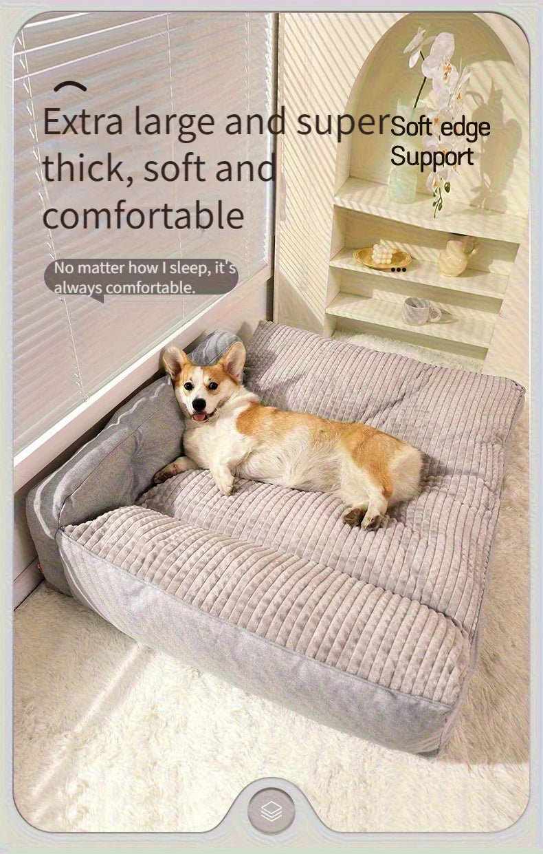 47.2x35.4inchLarge Dog Winter Warm Bed Extra Large Deep Sleep for Big Breeds, Universal for Small Medium Large Dogs Soft Pet Mat