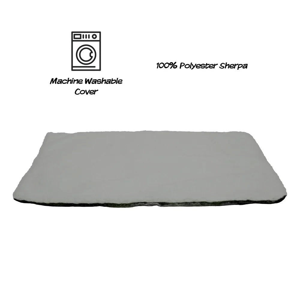 Self-Heating Pet Bed Washable Sherpa Cover Thermal Insulation Cozy Crate Pad Portable Dog Cat Bed Dog Kennel Warmer
