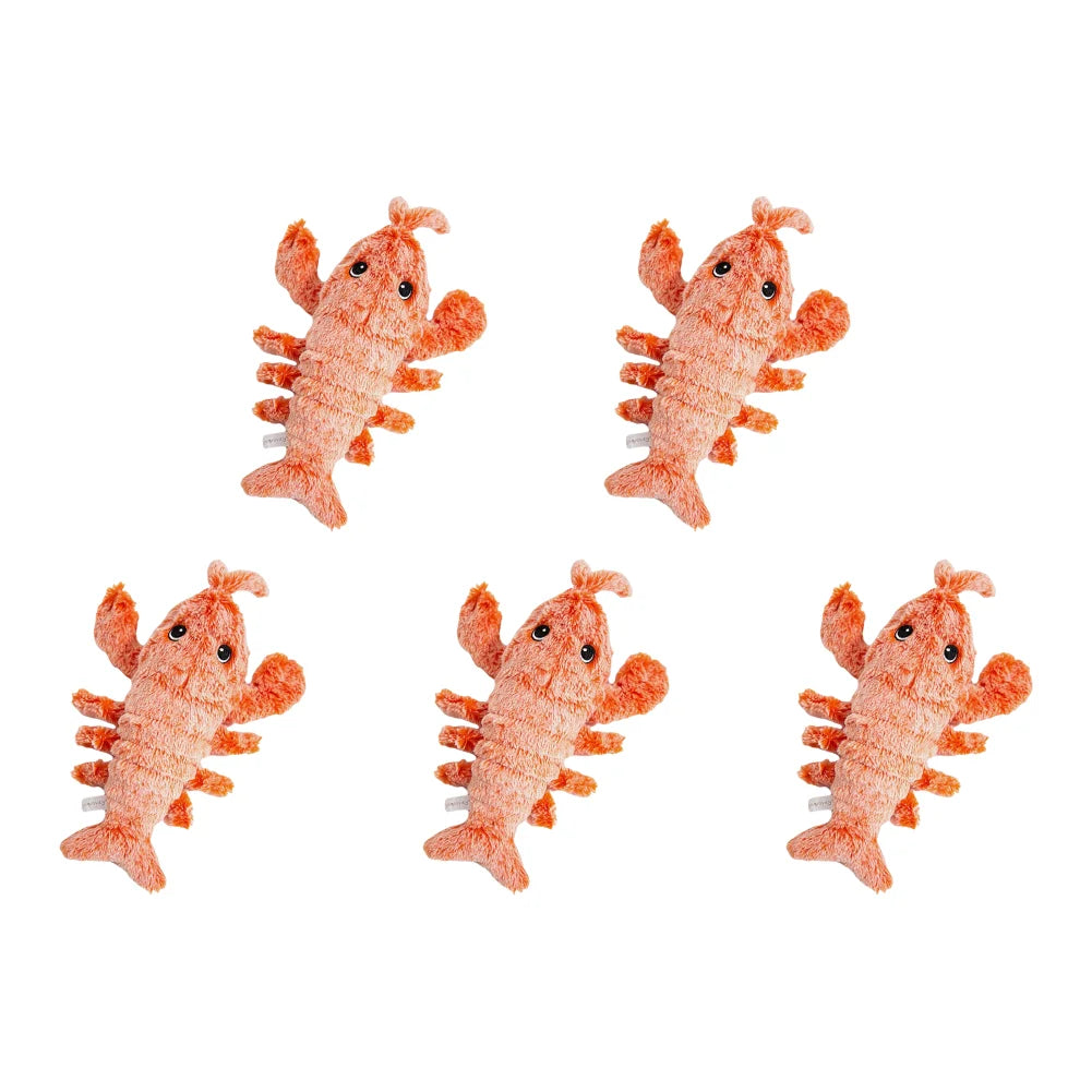 Floppy Lobster Interactive Dog Toy Funny Interactive Dog Plush Toy Floppy Lobster Pet Squeak Toys for Small Medium Large Dogs