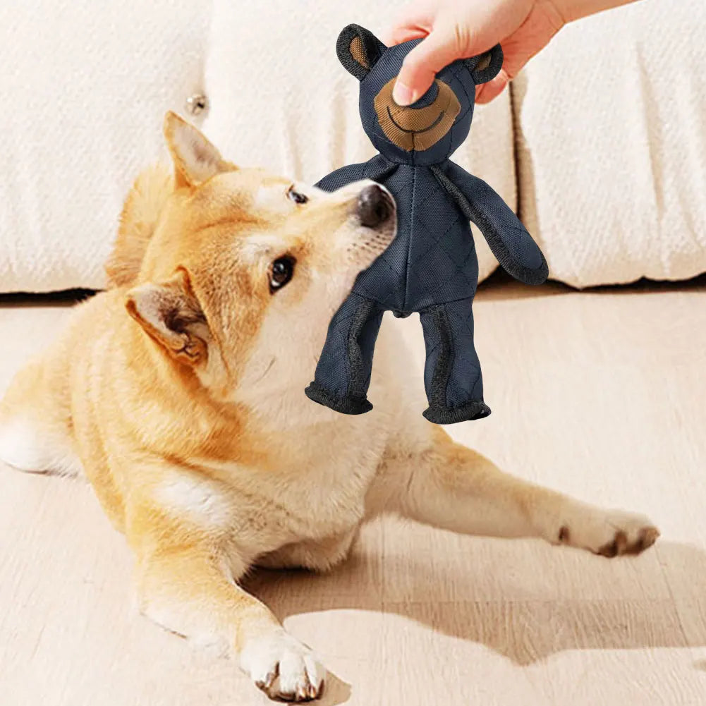 Mighty Bear Robust Bear Pet Soundmaking Toy Plush Interactive Dog Toy Grinding Cleaning Teeth Anti Bite Abreact Plaything Bear
