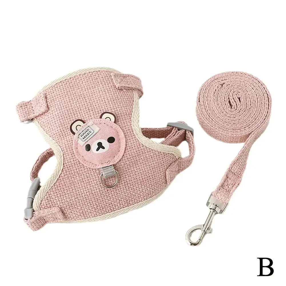 Undershirt Style Pet Leash Adjustable Cat Dog Harness Breathable Leash Convenient Pet Vest For Small Dog Cat Supplies Dog vest