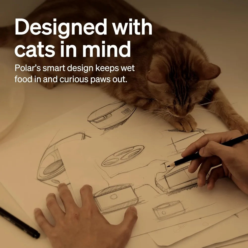 Automatic Cat Feeder Wet Food Refrigerated New Control,Semiconductor Cooling&Chills Wet Food Dispenser,Timed Auto Pet Feeder