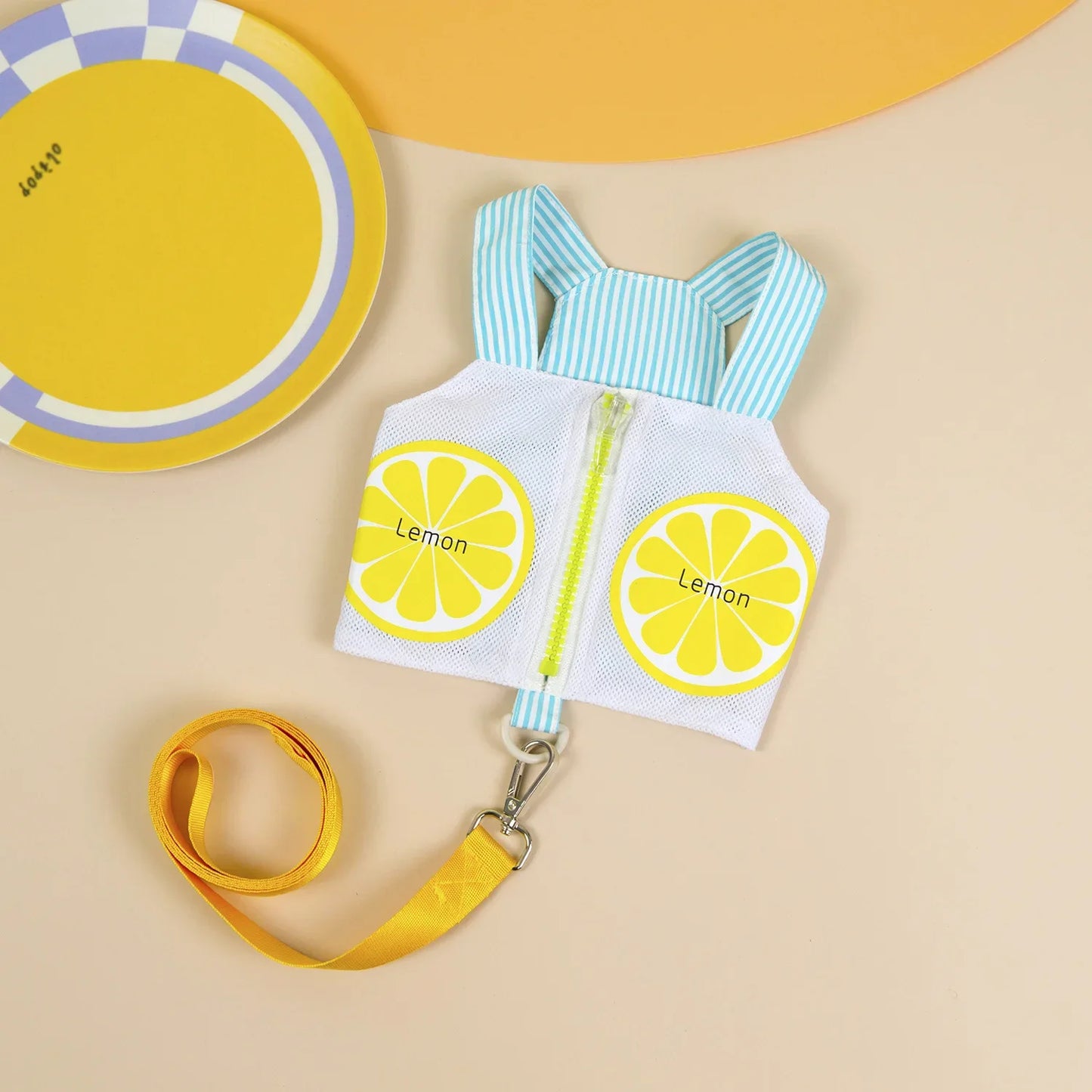 Pet Dog Harness Vest Summer Breathable Puppy Accessories Blue Yellow Dog Harnesses With Leash Kitten Chest Strap Leash Set XXL