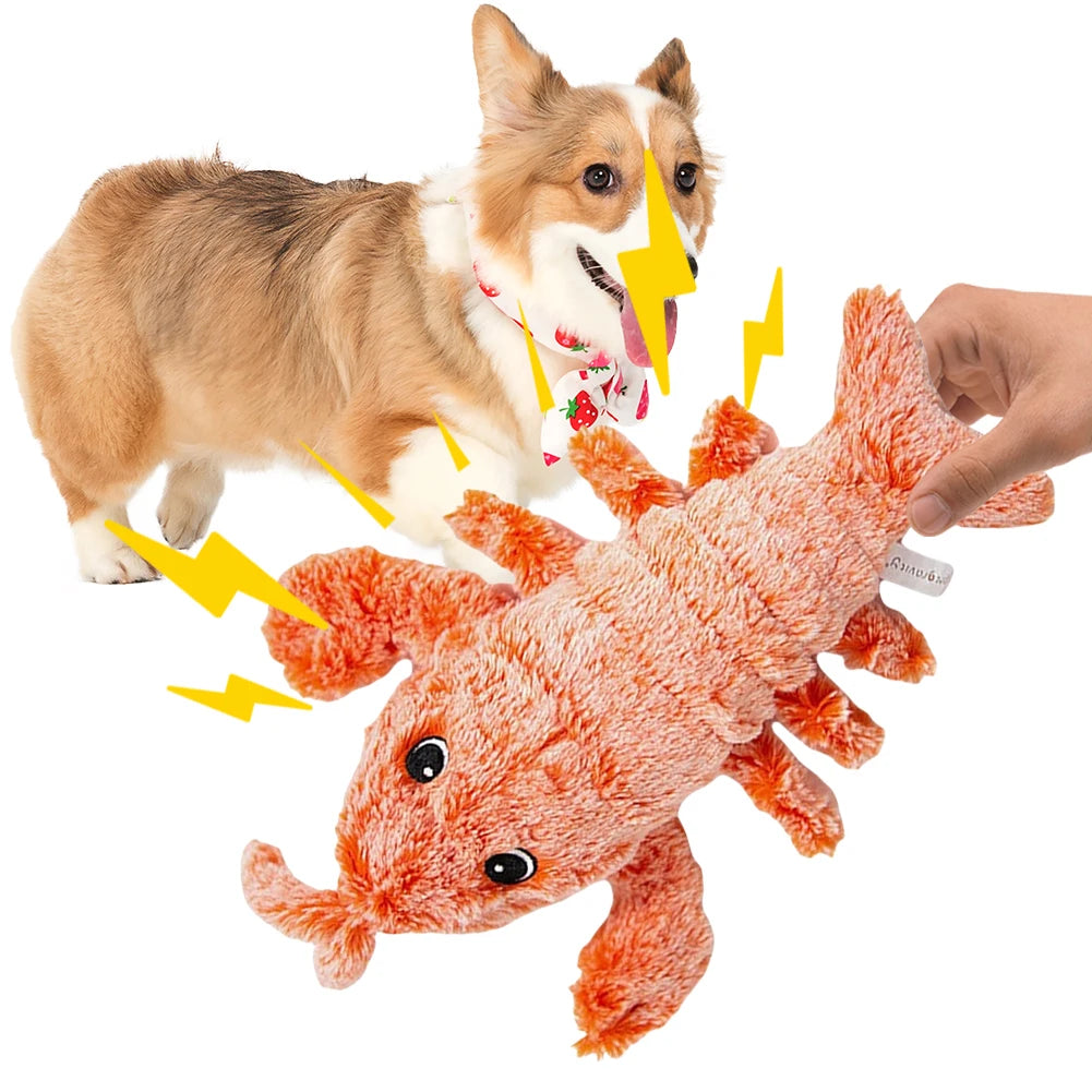 Floppy Lobster Interactive Dog Toy Funny Interactive Dog Plush Toy Floppy Lobster Pet Squeak Toys for Small Medium Large Dogs