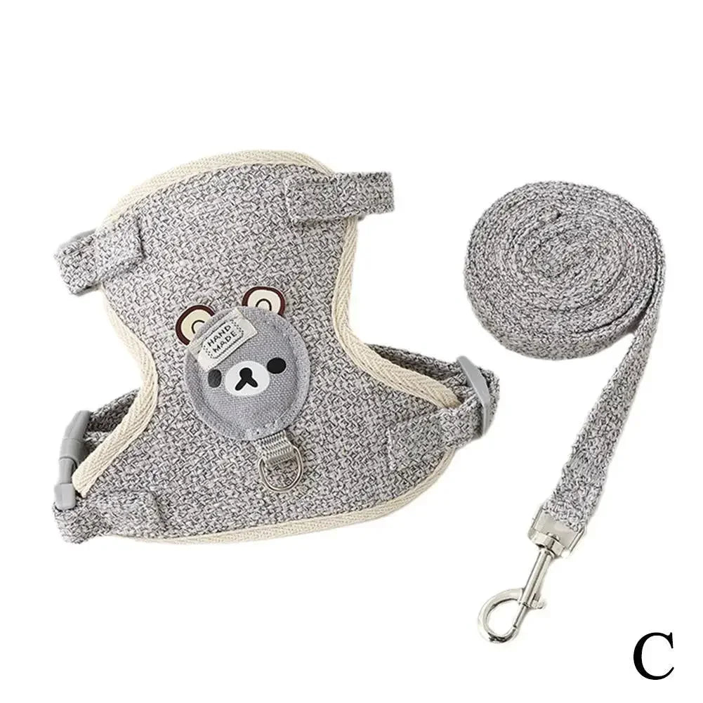 Undershirt Style Pet Leash Adjustable Cat Dog Harness Breathable Leash Convenient Pet Vest For Small Dog Cat Supplies Dog vest
