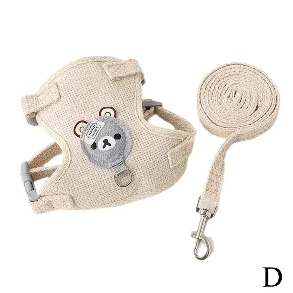 Undershirt Style Pet Leash Adjustable Cat Dog Harness Breathable Leash Convenient Pet Vest For Small Dog Cat Supplies Dog vest