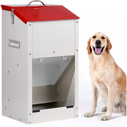Automatic Dog Feeder Large Breed Dog Food Dispenser for Large Dogs, 25lbs Outdoor Pets Feeder