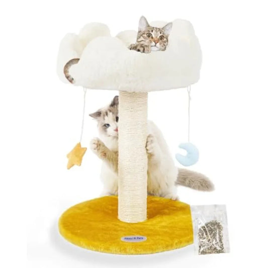 Cloud Cat Tree Cat Scratching Post with Bed Small Cat Tree for Kittens Cat Scratch Post with CloudShaped Soft Perch Cute Toys R