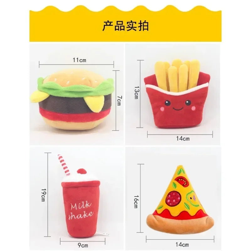 Supet pet sounding toy plush pizza resistant to chewing and molar training